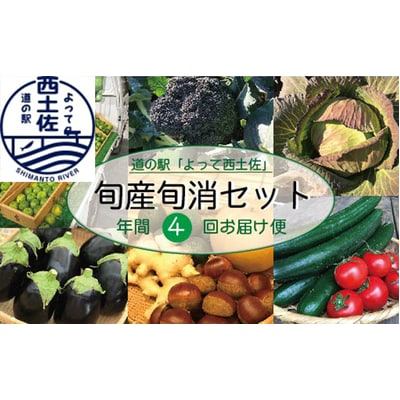 【年4回定期便】道の駅「よって西土佐」旬産旬消セット