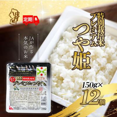 ふるさと納税 庄内町 【6か月定期便】プレミアムつや姫 パックご飯 12個【8月中旬発送】