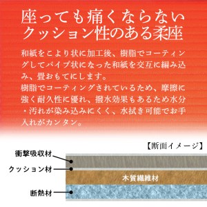 s294 《毎月数量限定》柔座（60×340×420mm・1枚）クッション性が高く耐久性も◎【宮畳工場】