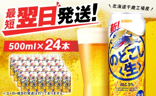 キリン のどごし ＜生＞  ＜北海道千歳工場産＞500ml（24本）