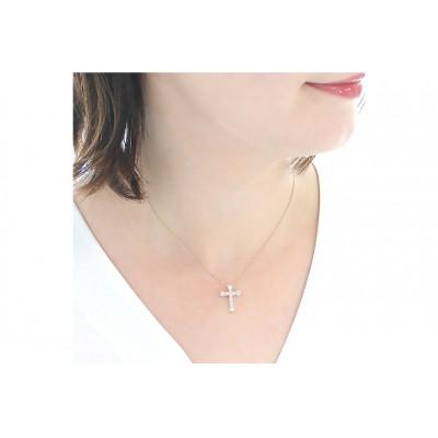 ふるさと納税 韮崎市 ネックレス K18YG ゴールド ダイヤモンド 1.0ct 十字架モチーフ【f020-k18yg】 |  | 02
