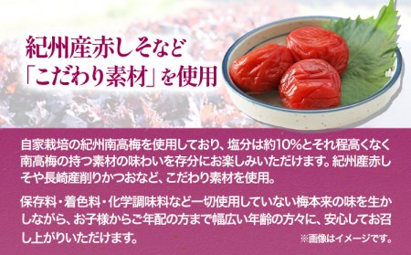 紀州南高梅 しそ仕込み完熟 梅干し 800g 梅