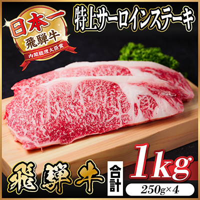飛騨牛 特上サーロインステーキ 1kg【配送不可地域：離島】【1487346】