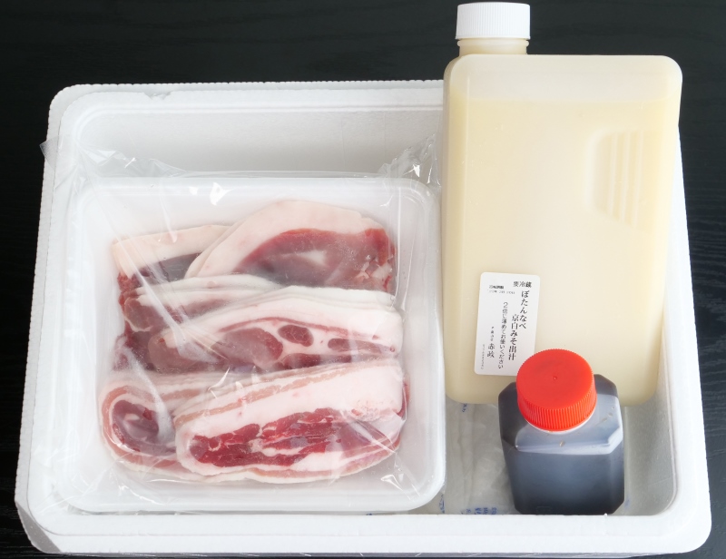 京の老舗料亭　秘伝の白味噌出汁　ぼたん鍋セット（400g　2