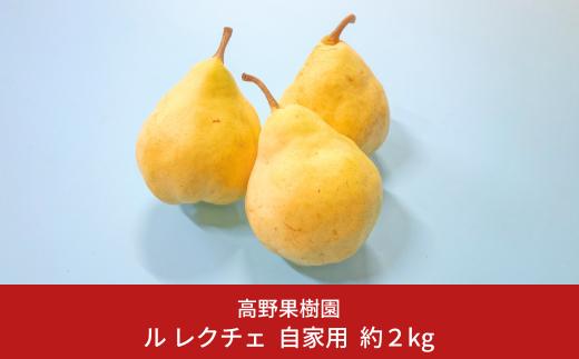 先行予約 ル レクチェ 自家用 2kg 三条市農業マイスターが育てた 新潟県産 ル レクチエ 洋梨 ル・レクチェ 【010S183】