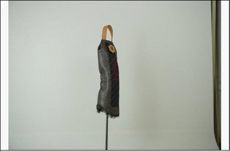 【カラー選択可】博多革工房HOMMONが作ったゴルフウッド用ヘッドカバー【博多織・牛革】 ダークグレー＃7