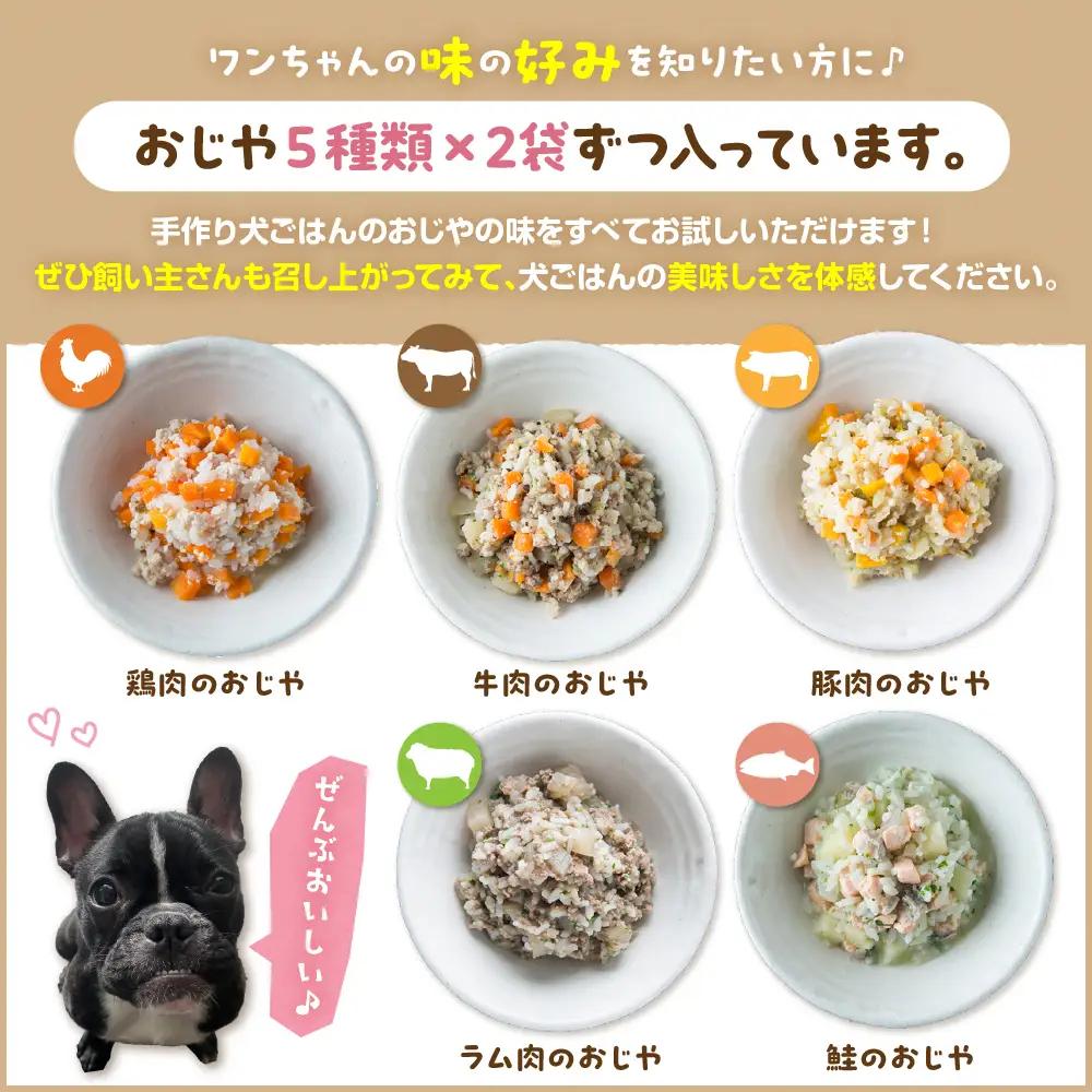 ワンちゃん用おじや5日間セット【各100g×2袋(計10袋)】