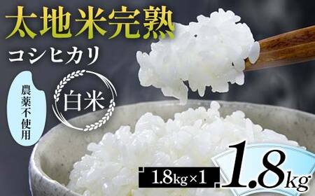 2026年産 農薬不使用 太地米完熟【こしひかり】 白米 1.8kg ブランド米 お米 精米 白米 人気 F7X-0668