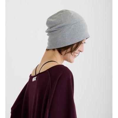 ふるさと納税 豊中市 【杢グレー】室内用帽子 オーガニックコットン 天4方ワッチ |  | 01
