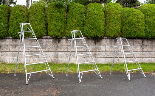【日用品】アルミ製 脚立 三脚 150 (長さ150㎝×幅95㎝(底部幅)) ライトステップ SE-5 【沖縄・離島配送不可】岩手県 北上市N0083 三協製作所 高所作業 農作業 キャタツ ステップ 踏み台  DIY 庭 木