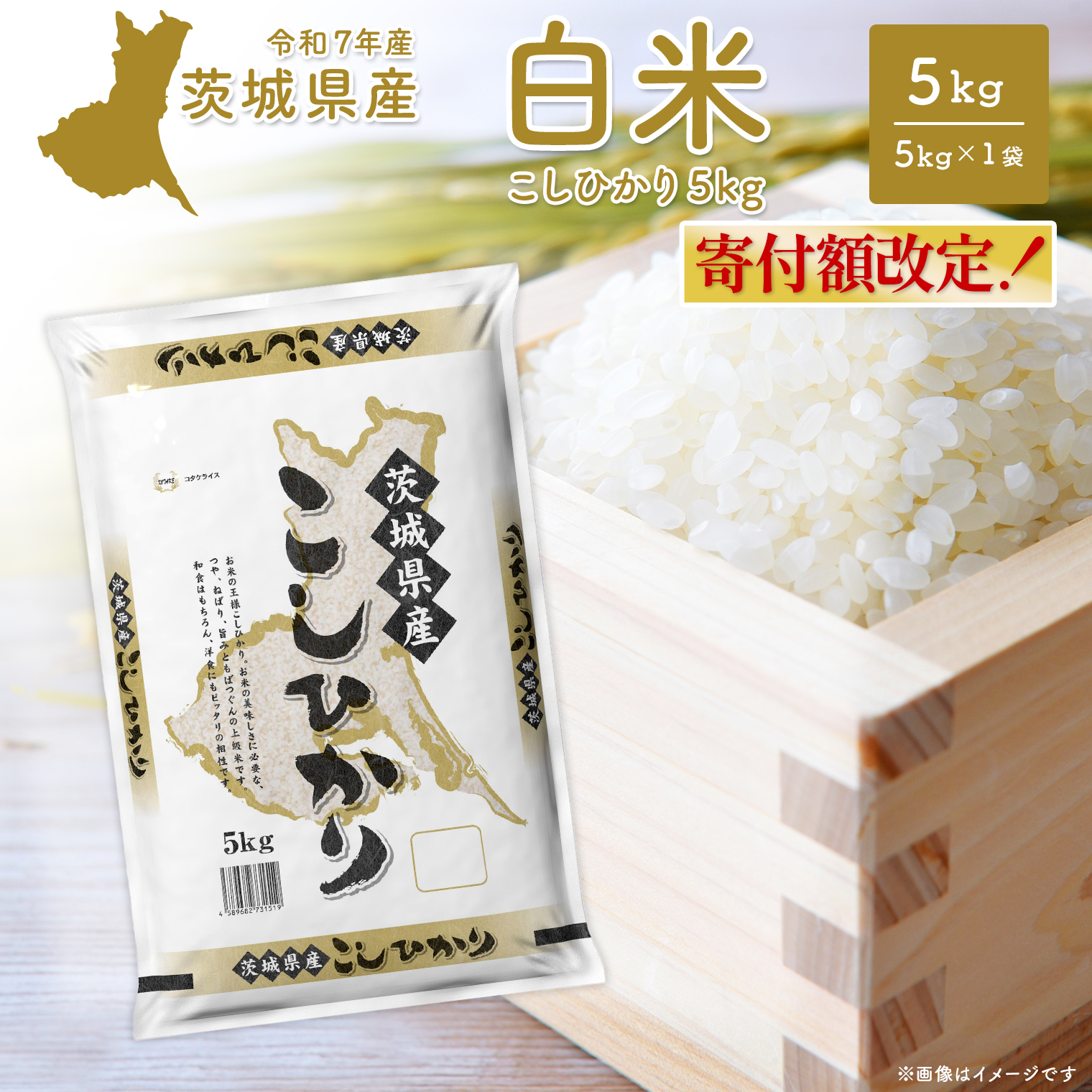 こしひかり 茨城県産 5kg〈令和8年7月内発送〉【令和7年産/白米】 米 小分け 茨城県産 2025年産 コシヒカリ K2670