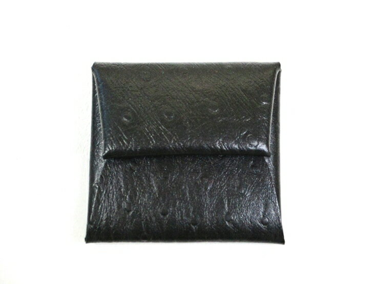 【ふるさと納税】革工房いんのしま牛革（オーストリッチ型押し）小銭入れ | 革工房いんのしま 牛革 小銭入れ