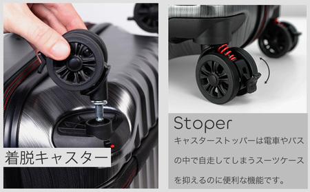[PROEVO-AVANT]フロントオープン スーツケース 機内持ち込み対応 ストッパー付き S（セレストブルー） [10013S] AY320