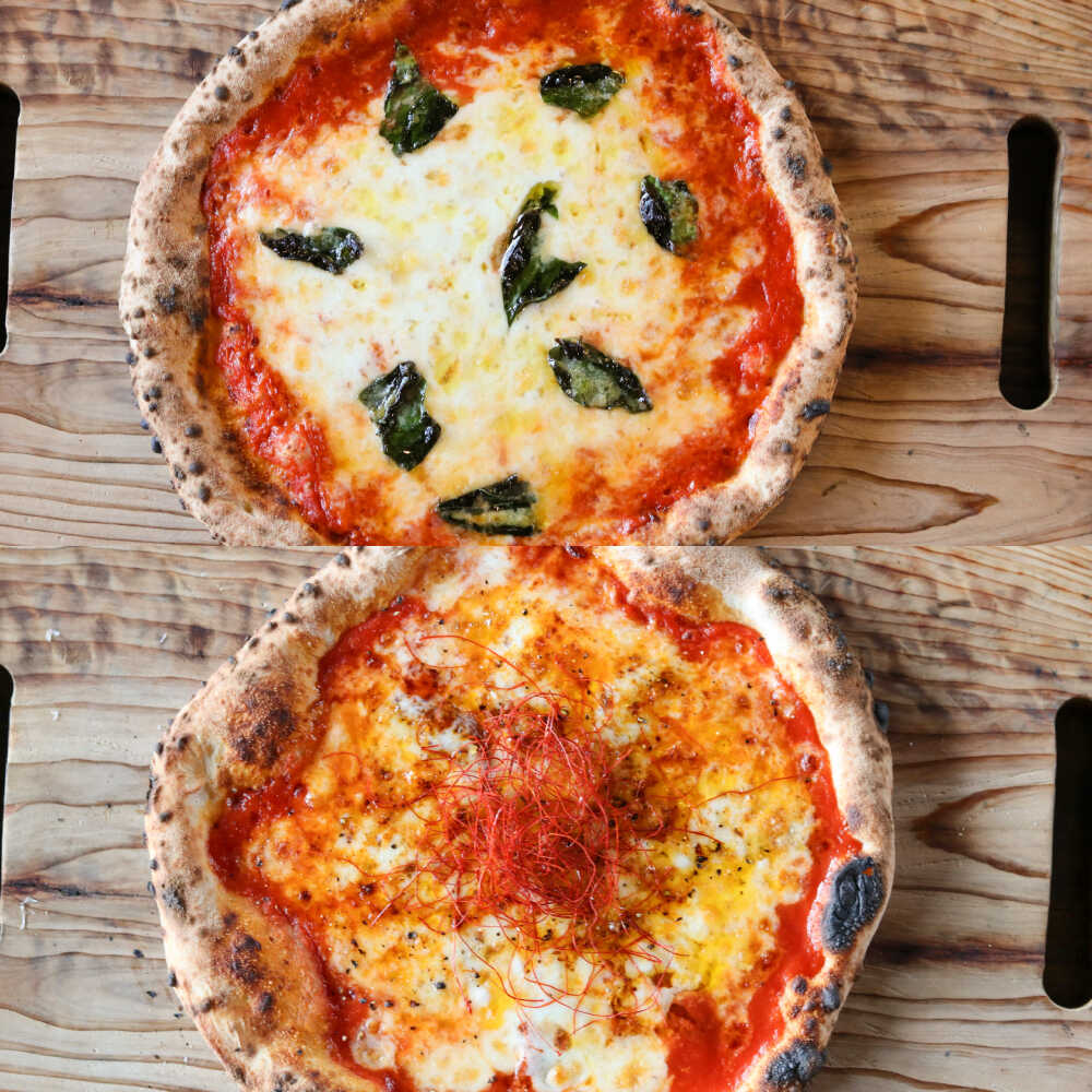 【ふるさと納税】【 ナポリピッツァ専門店 が作る 薪窯焼き 冷凍 ピッツァ セット 】 王道 マルゲリータ ×2枚、おつまみに最適！ ピリ辛 ディアボラ ×1枚 / ピザ ぴざ 冷凍 ピザ窯 本格 薪窯 冷凍ピザ マルゲリータ 330 340g ピザ 熊本県 菊陽町【堀川ピッツァ】[BHBV014]