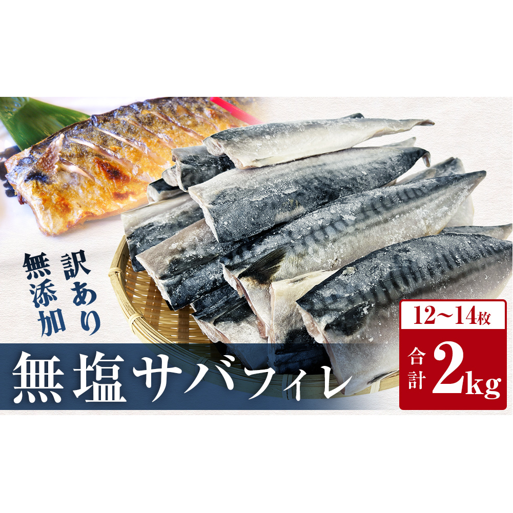 訳あり 無塩 サバフィレ 2kg さばフィレ  鯖フィレ サバフィレ 冷凍鯖 切身 宮城県 石巻市 魚 鯖 さば サバ 切身 切り身