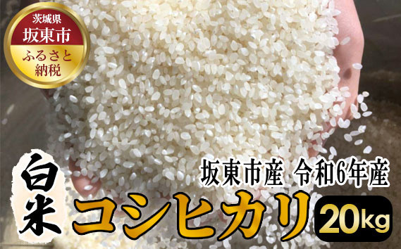 
No.412 白米　コシヒカリ20kg【令和6年産】 ／ おこめ こしひかり はくまい 茨城県
