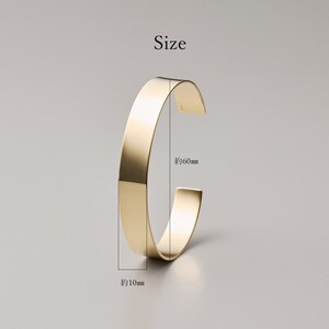 ≪MONICE≫K18イエローゴールドバングル（幅10mm）【TE-115】