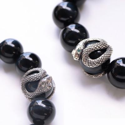 ふるさと納税 山梨県 【和の彩 wanoiro】白蛇ブルータイガーアイ ブレスレット　659-931 |  | 01