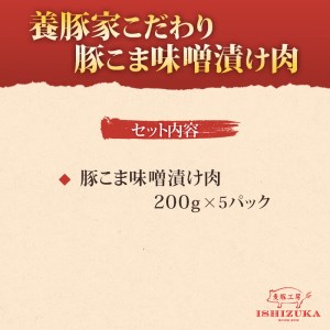 【価格改定予定】豚肉 こま切れ 味噌漬け 200g 5パック 合計 1kg IFFA 金賞 国際 コンテスト お中元 贈答用 ギフト用