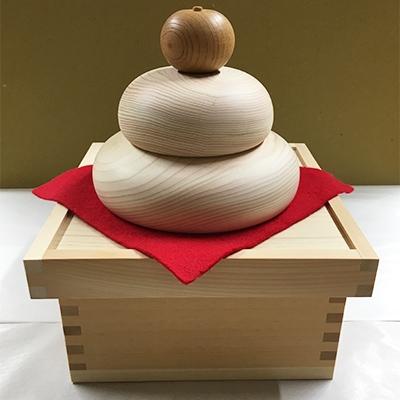 ふるさと納税 南木曽町 【木曽ひのき】鏡餅セット(大)