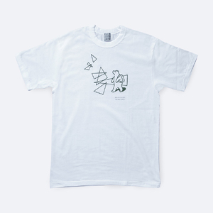 「知床トコさん」×久米繊維　コットンTシャツ　三角デザイン柄/白　XLサイズ　半袖