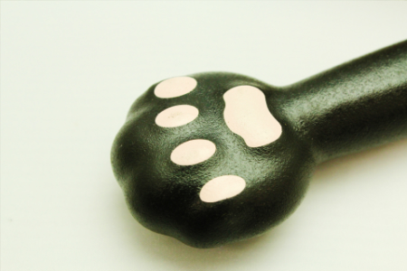 ダンベル／にゃんべる（猫の手＋ダンベル）1kgゴム　猫グッズ・運動器具・ネコグッズ・インテリア