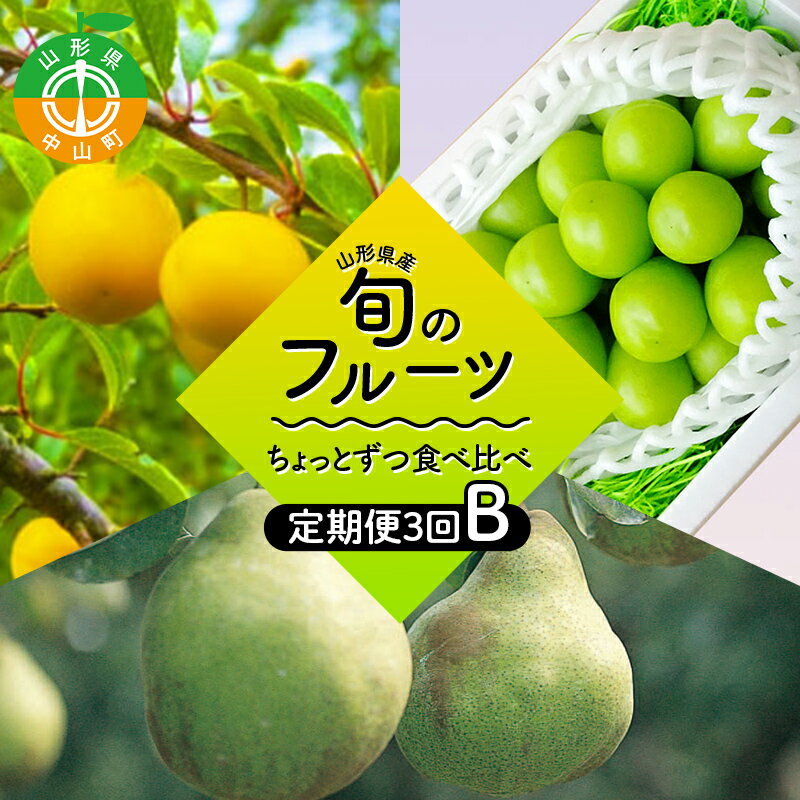 【ふるさと納税】 【2026年8月発送開始】至高のフルーツ！山形県産旬のフルーツちょっとずつ食べ比べ定期便B 全3回 F4A-1027