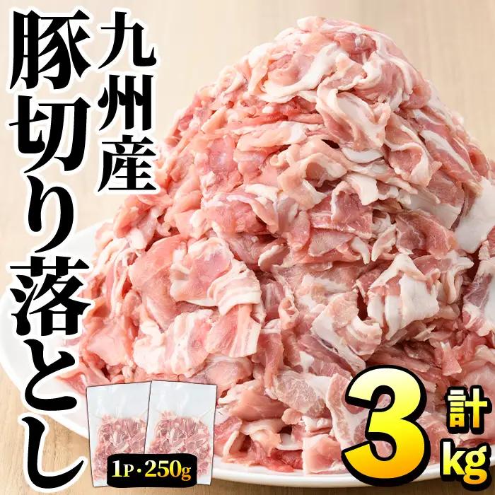 豚肉ウデモモ切り落とし(計3kg・1パック250g) 小分け 国産 豚肉 豚小間 真空パック 家庭用 豚こま 定期便 スライス 冷凍配送 個包装 切り落し 切落し すき焼き しゃぶしゃぶ セット 詰め
