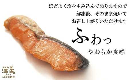 北海道産 サーモン切り身（塩）9切れ　小分けの食べ切りサイズ個包装　純国産ブランドサーモン『江さしっ子 繁虎』　「浜のかあさん」手作り　活締め加工　新鮮真空パック冷凍　保存料不使用　北海道江差産トラウ