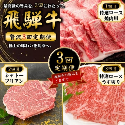 
                  ＜3ヵ月毎定期便＞特選ロース(焼肉・うす切り)とシャトーブリアン全3回【4088142】
                