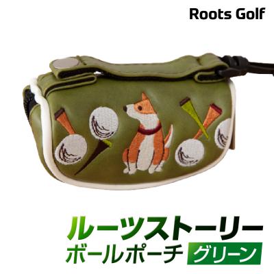 ふるさと納税 京都市 【ルーツゴルフ】ルーツストーリー ボールポーチ[グリーン](ゴルフ,ゴルフ用品,ゴルフアイテム)