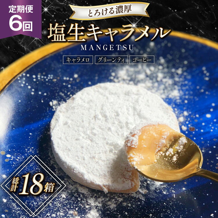 【ふるさと納税】 キャラメル スイーツ MANGETSU キャラメロ グリーンティー コーヒー 85g 3種 各1個 計3個 6回 定期便 総計 18箱 [firando 長崎県 平戸市 hr42bjo520005] とろける 抹茶 コーヒー 満月