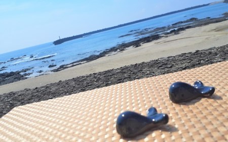 クジラの箸置 ルリ釉 2客 箸置き 箸置き 箸置き 箸置き 箸置き ［1413］