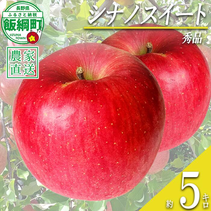 【ふるさと納税】 りんご シナノスイート 秀 5kg 光センサー選別品 ながの農業協同組合 沖縄県への配送不可 令和8年度収穫分 長野県 飯綱町 〔 信州 果物 フルーツ リンゴ 林檎 長野 16000円 予約 〕発送時期：2026年10月上旬〜2026年11月上旬 {***}