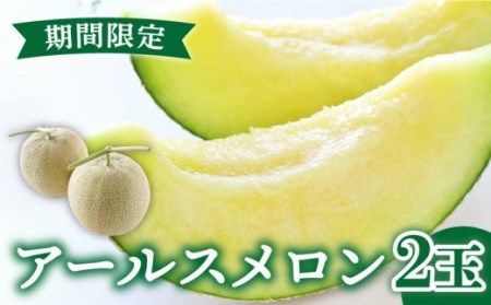 【2025年11月中旬～発送】【数量限定】 アールスメロン 2玉 / 3kg以上 高級 果物 フルーツ メロン マスクメロン めろん / 南島原市 / 長崎県農産品流通合同会社 [SCB074] 