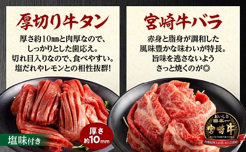 宮崎県産牛豚鶏&牛タン 焼肉セット 計1.4kg
