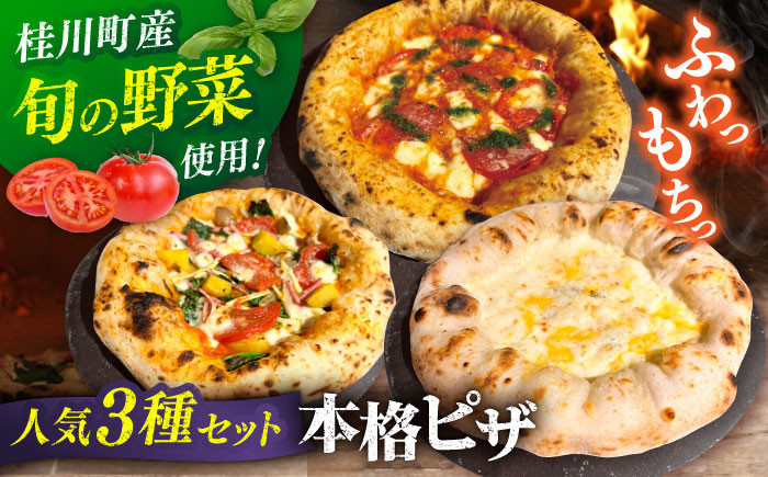 
            【合鴨家族の小麦と桂川町の野菜使用】 人気3種セット（マルゲリータ、季節の野菜ピザ、クワトロフォルマッジ） ▼ピザ 冷凍 ピザ窯 ぴざ PIZZA パーティー ピッツァ 人気 本格 石窯 クリスマス　桂川町/PIZZERIA TUTTI [ADBH003]
          
