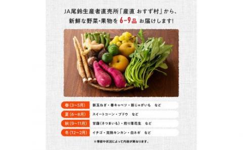 産直おすず村 季節の野菜と果物 厳選 詰め合わせセット（小）_旬野菜厳選野菜フルーツ野菜詰合せ直売所の野菜産地直送野菜宮崎県産野菜送料無料野菜フルーツ [G3801]