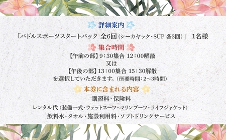 【シーカヤック＆サップを極める全6回 】パドルスポーツスタートパック  1名様 シーカヤック サップ SUP 体験 海  ガイド  無人島 波 水着 ウエットスーツ ハワイ 逗子海岸 エバーリゾート 