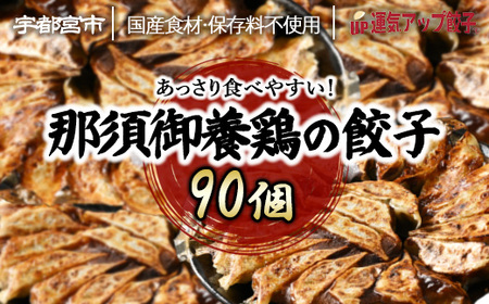 宇都宮餃子 運気アップ餃子  那須御養鶏の餃子 90個 保存料不使用【 餃子 ぎょうざ 冷凍餃子 冷凍食品 惣菜 栃木県 宇都宮市 】※配送不可地域：離島