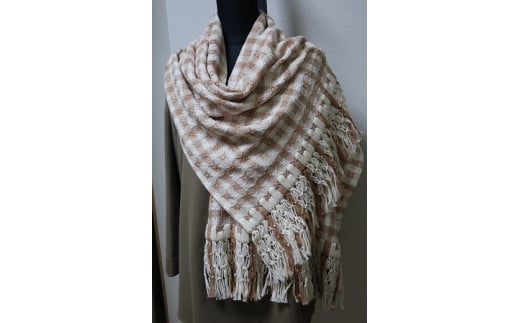 綿ストール チェック 大 55cm×150cm メンズ レディース ストール マフラー 綿 柄 模様 首巻き 無農薬 有機肥料 薄手 年中 自然 柔らかい 洗える ファッション 小物 おしゃれ 防寒 防寒グッズ 防寒対策 グッズ