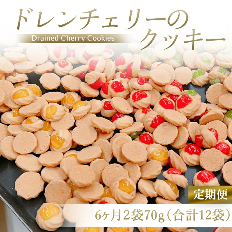 【ふるさと納税】[定期便／6ヶ月] ドレンチェリーのクッキー 合計12袋 (2袋×6回)｜お菓子 スイーツ お土産 贈り物 プレゼント おやつ クッキー コーヒー [2865]
