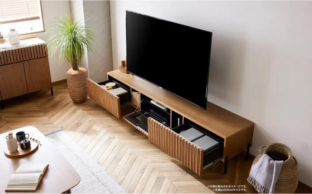 テレビボード 160cm ローボード ルーク2 ＜オークヴィンテージナチュラル＞【モーブル／大川家具】