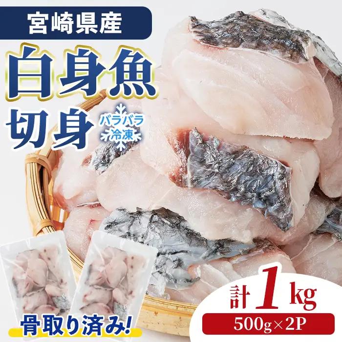宮崎県産 骨取り 白身魚 ニベ 切身 (計1kg) カット済み 切り身 便利 小分け 冷凍 個別凍結 時短 国産【UZ-20】【請関水産】