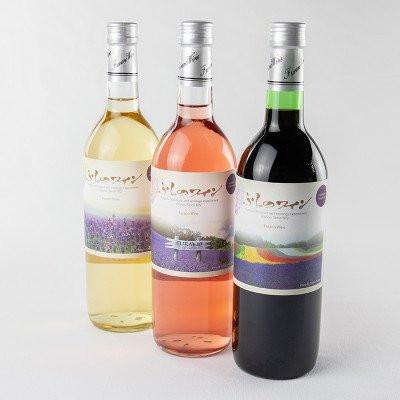 ふるさと納税 富良野市 【包装・手提げ袋・のし付】ふらのワイン (赤・白・ロゼ)720ml×3本セット |  | 01