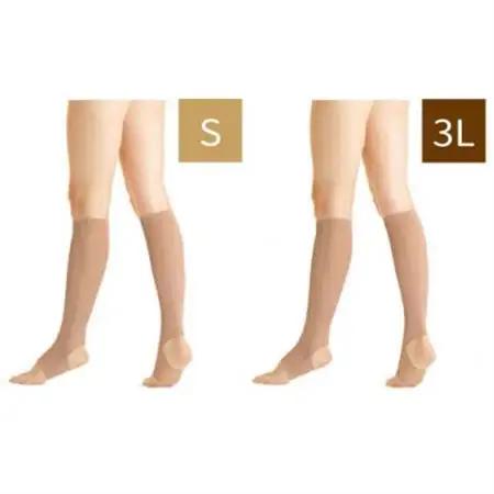 キュッとひきしめレッグシェイパー2枚セット(ベージュ・Sサイズ、ベージュ・3Lサイズ)【1289654】