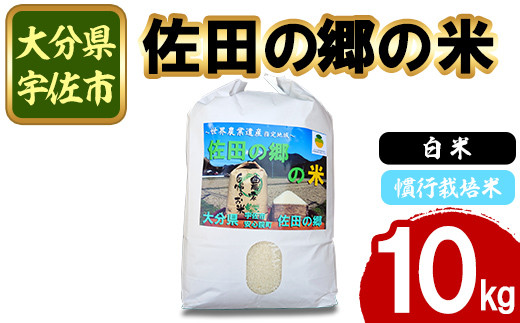 ＜令和5年産＞佐田の郷の米 慣行栽培米(10kg)お米 白米 ごはん ブランド米 常温 常温保存【111700200】【雅設置プロジェクト　佐田の郷の会】