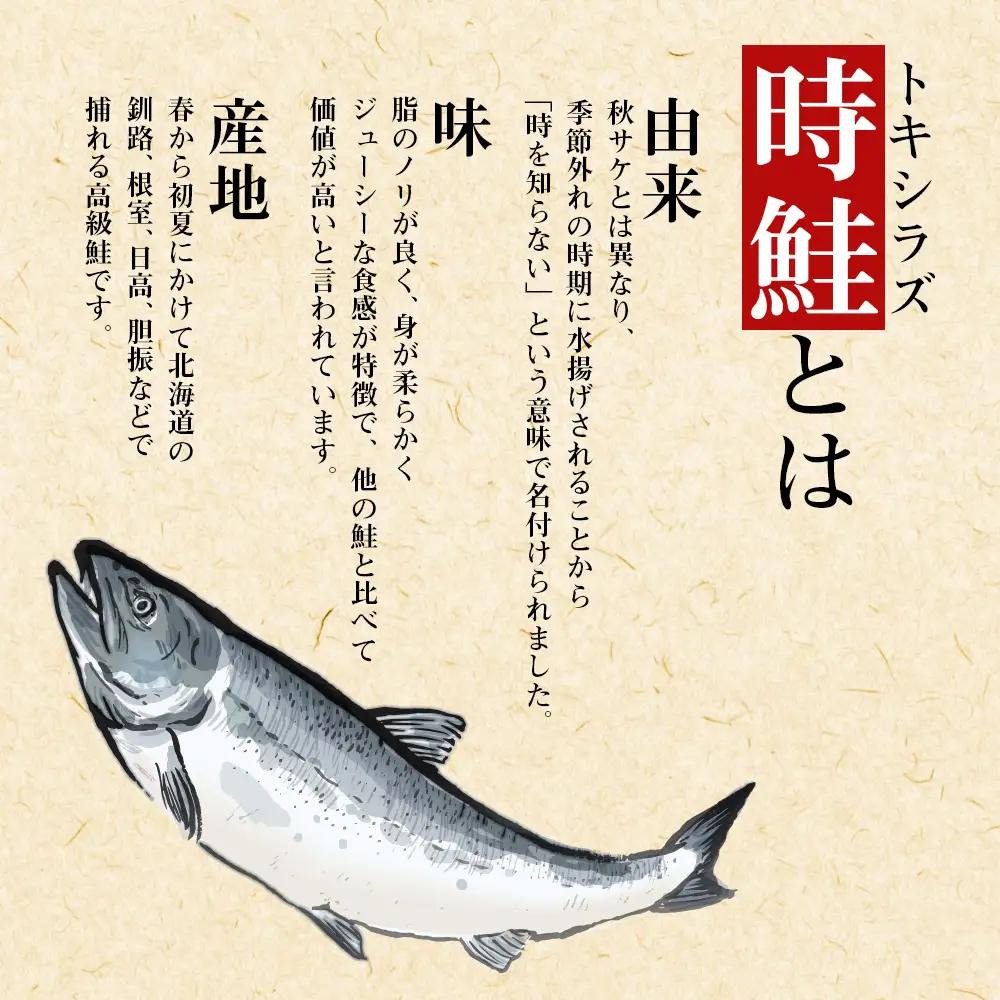 北海道産 時鮭 姿切身 半身×3 AQ094