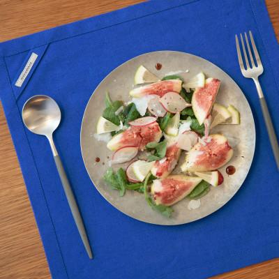 ふるさと納税 葛飾区 創業120年余!丸枡染色のblue/1プレート用正方形1枚　額縁ランチョンマット　東京葛飾区柴又