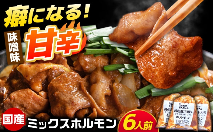 
            「元祖みたけとんちゃん」 昔ながらのミックスホルモン 3袋（6人前） / モツ もつ レバー ホルモン / 御嵩町 / 藤よし [AVAA048]
          